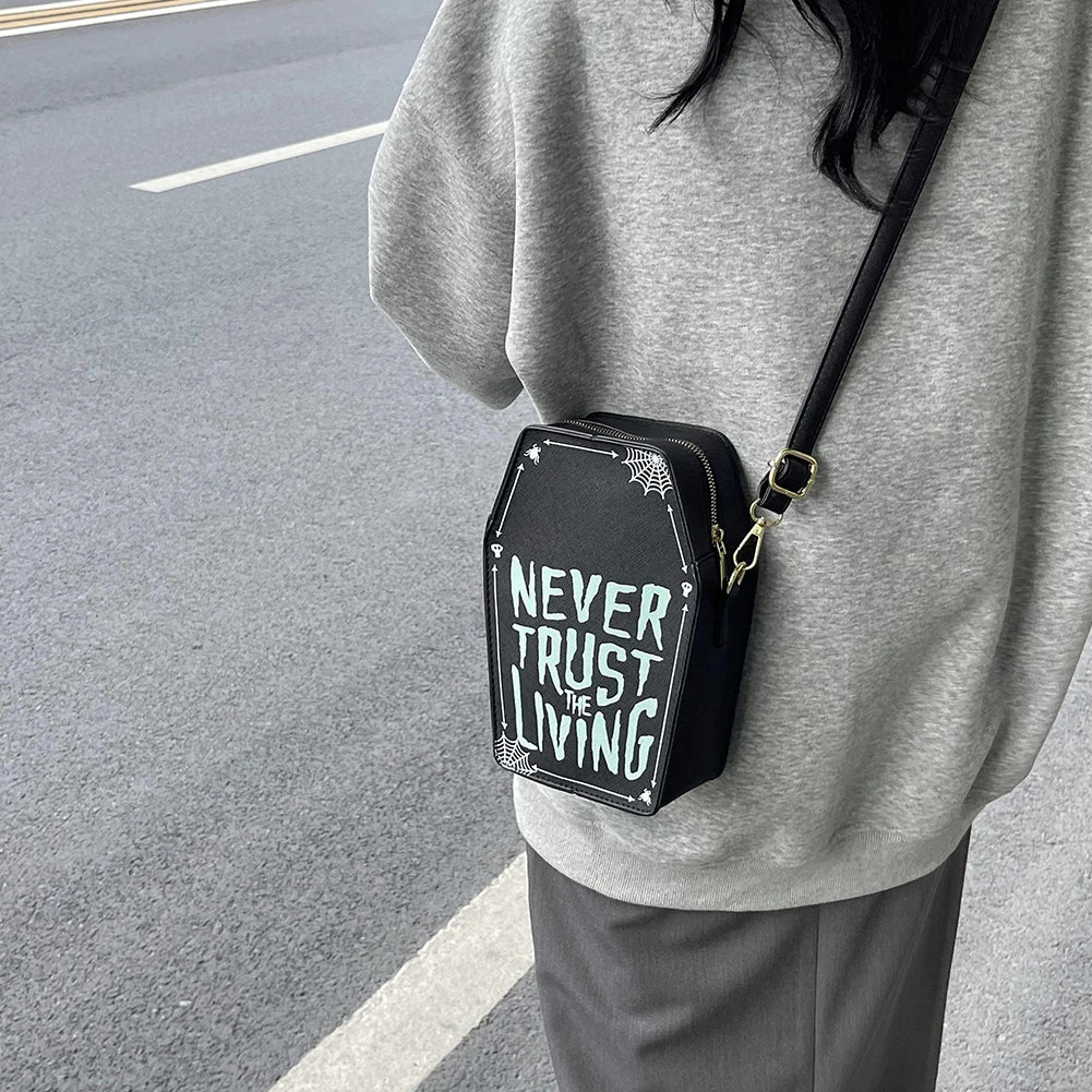 Gothic Coffin Crossbody Bag – Never Trust The Living