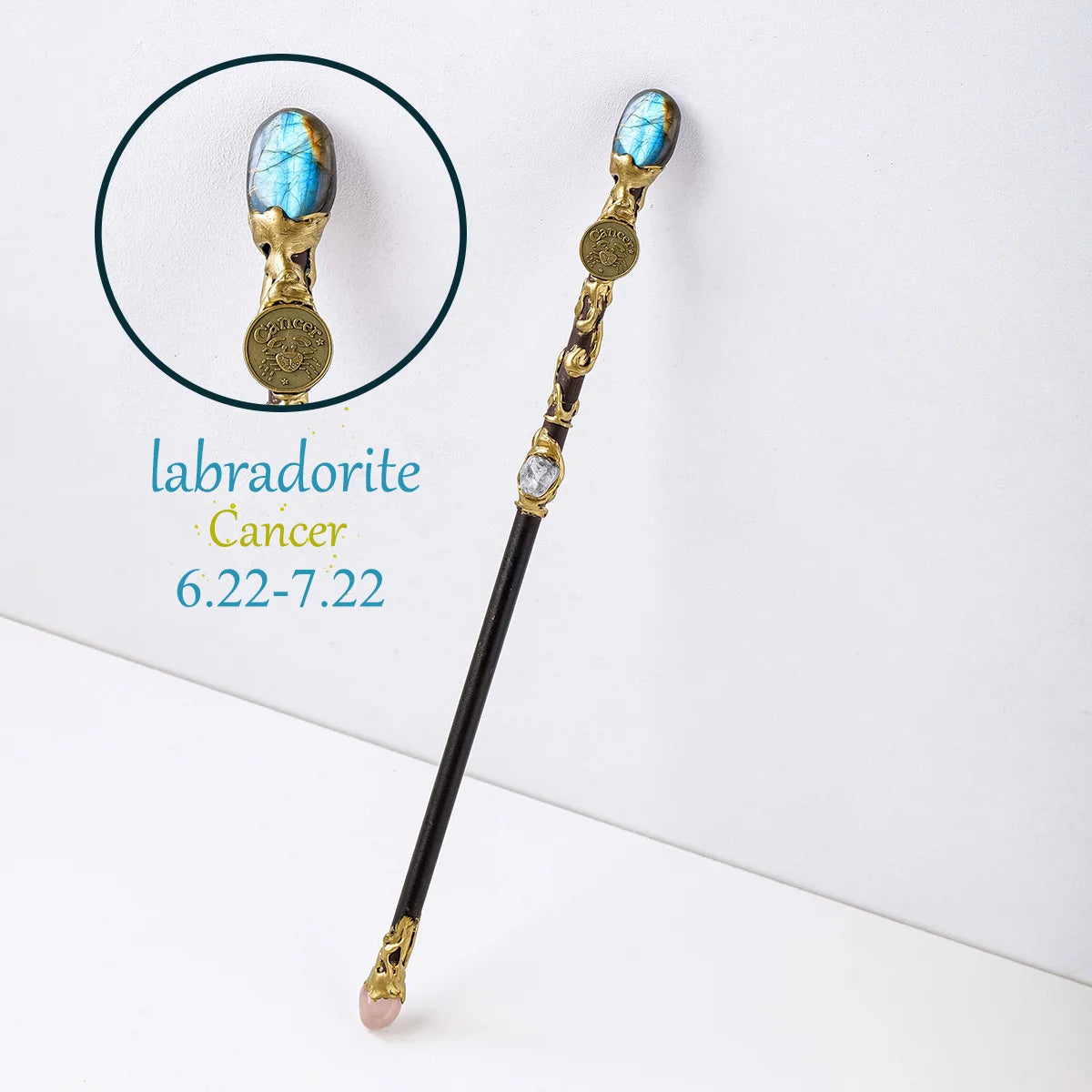 12 Constellation Crystal Stone Wand – Zodiac Magic Scepter