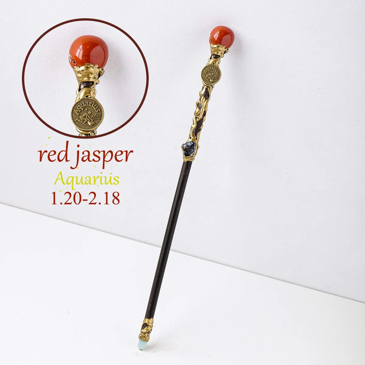 12 Constellation Crystal Stone Wand – Zodiac Magic Scepter