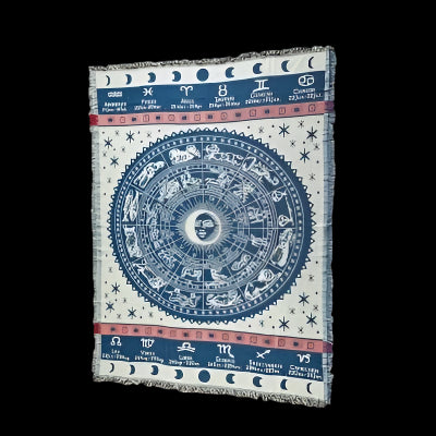 Astrology Constellation Zodiac Throw Blanket (90x90cm)