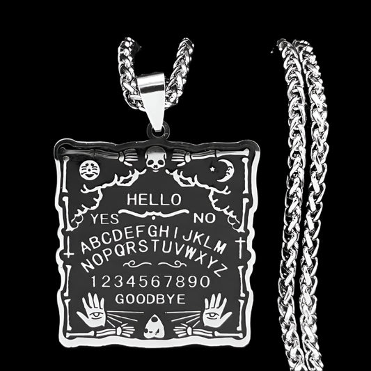 Ouija Board Pendant Necklace - Stainless Steel