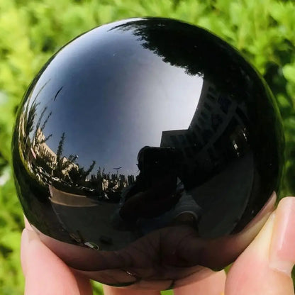 Natural Black Obsidian Crystal Magic Ball