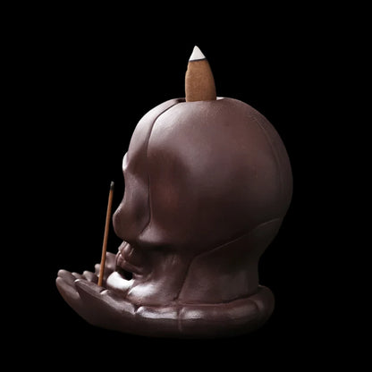 Eerie Glow Skull Backflow Incense Burner