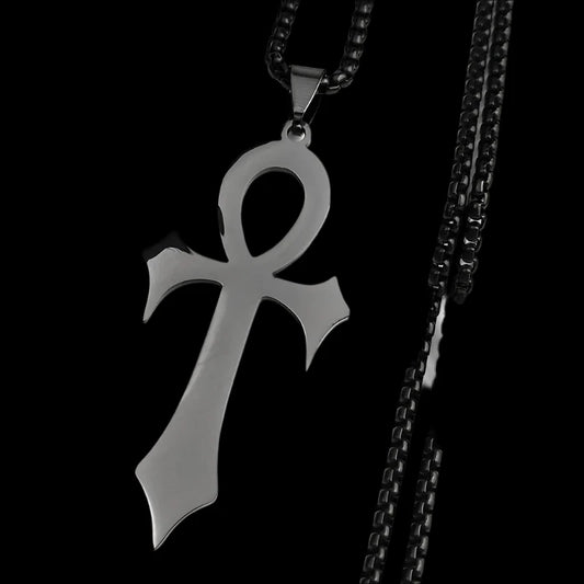 Gothic Egyptian Ankh Necklace – Stainless Steel Key of Life