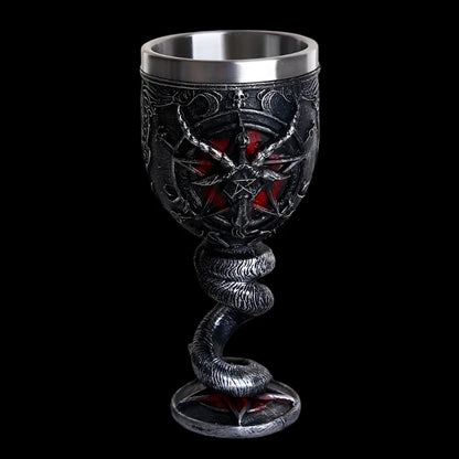 Baphomet Goblet - 200ml Resin & Stainless Steel Chalice