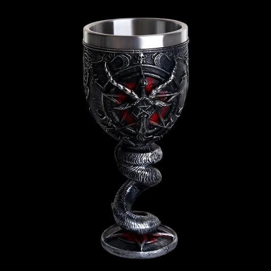 Baphomet Goblet - 200ml Resin & Stainless Steel Chalice