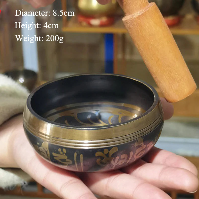 Tibetan Singing Bowl - Handmade Sound Healing Therapy Instrument for Yoga and Meditation