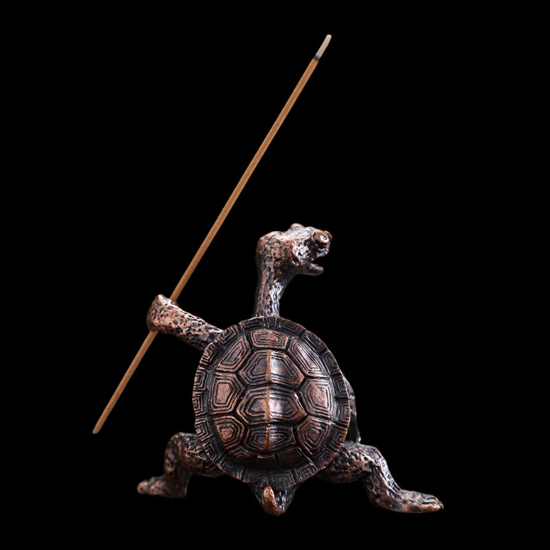 Antique Turtle Incense Holder – Bronze Miniature Sandalwood Stick Burner