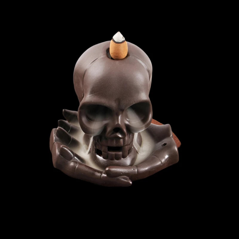 Eerie Glow Skull Backflow Incense Burner