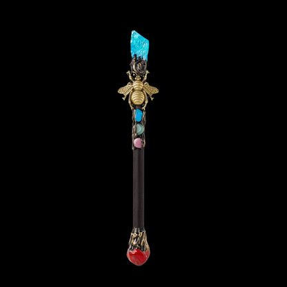 Enchanted Aura Crystal Wand - Rainbow Magic Stone Scepter