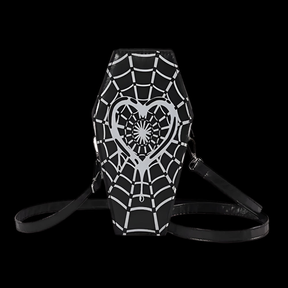 Spider Web Coffin Shoulder Bag