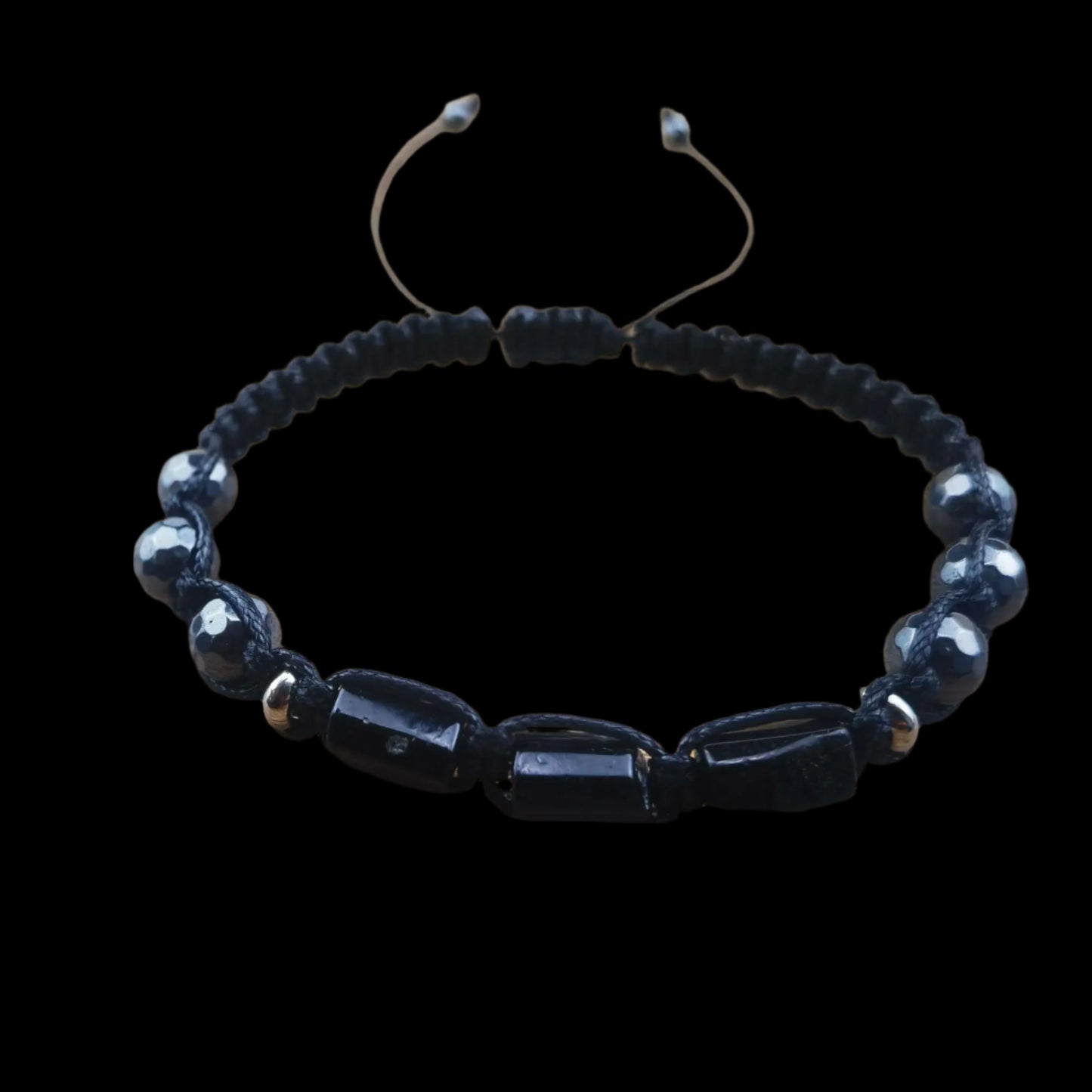 Black Tourmaline Energy Shield Bracelet – Handmade Protection Jewelry