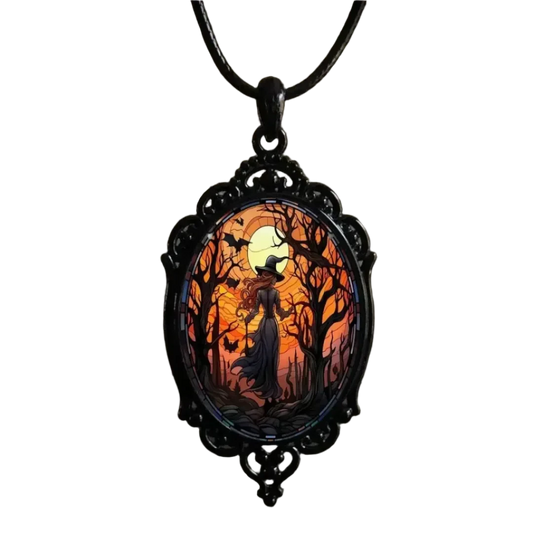 Enchanted Shadows Pendant - Gothic Witch Necklace