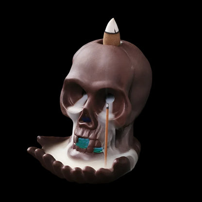 Eerie Glow Skull Backflow Incense Burner