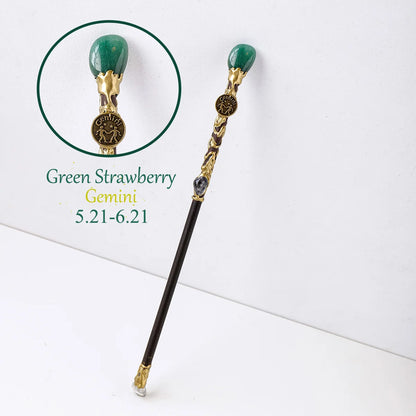 12 Constellation Crystal Stone Wand – Zodiac Magic Scepter