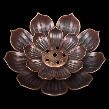 Lotus Serenity Alloy Incense Holder