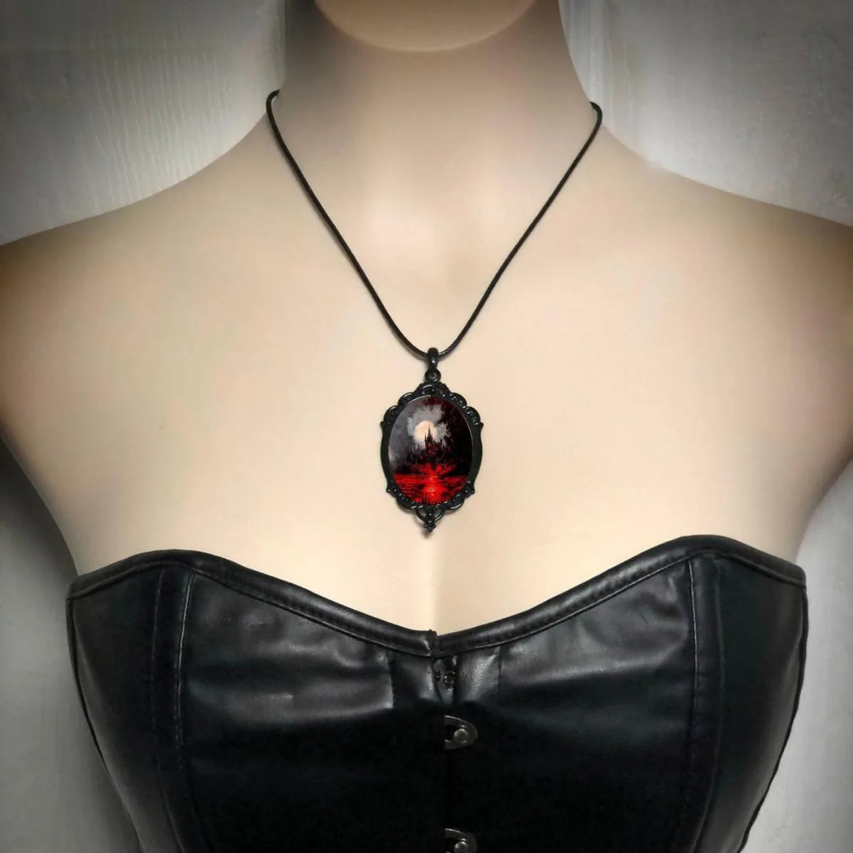 Gothic Vintage  Cameo Pendant Necklace