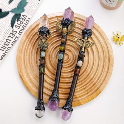 Chakra Crystal Scepter - Natural Stone Magic Wand