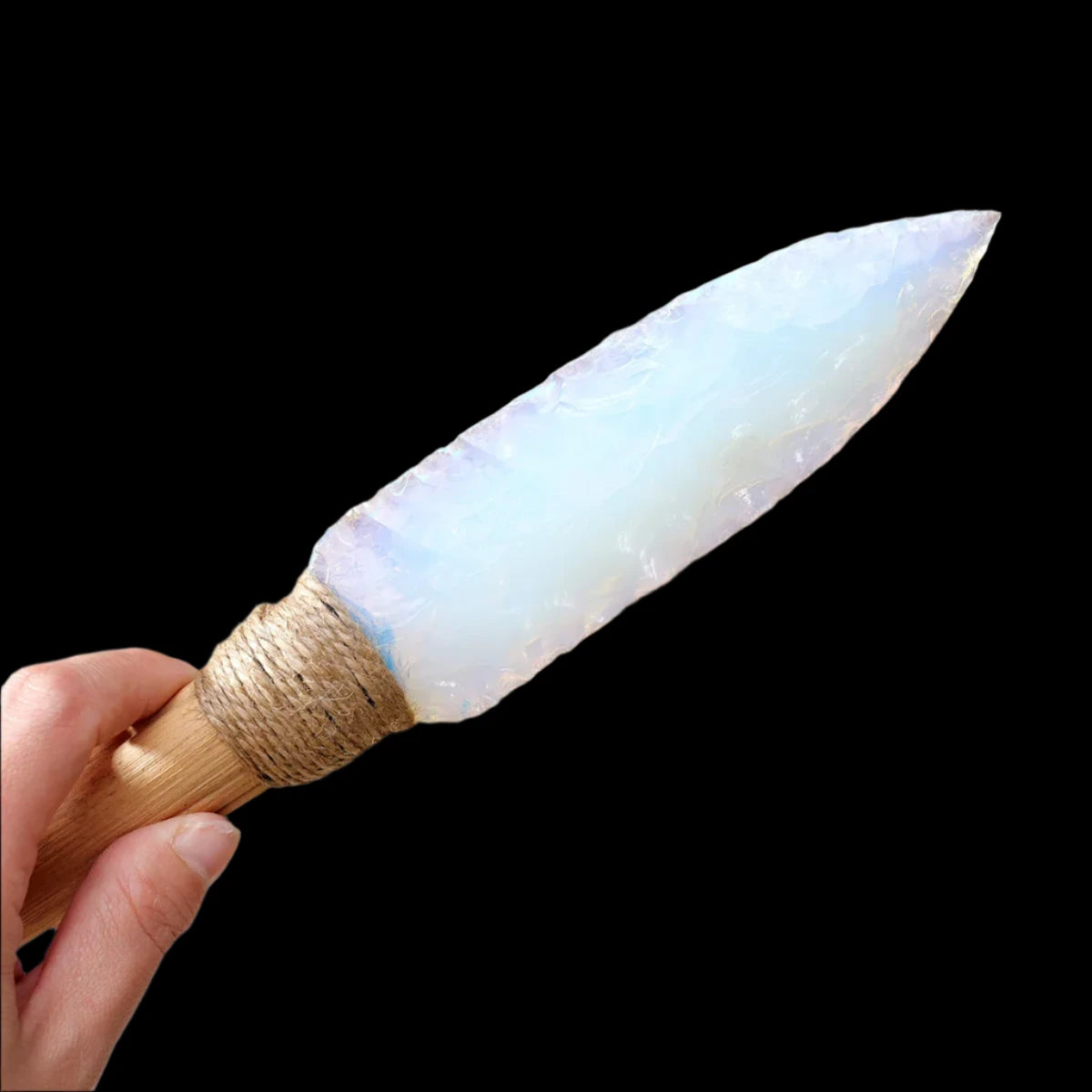 Celestial Opal Crystal Ritual Dagger - Handcrafted Energy Tool