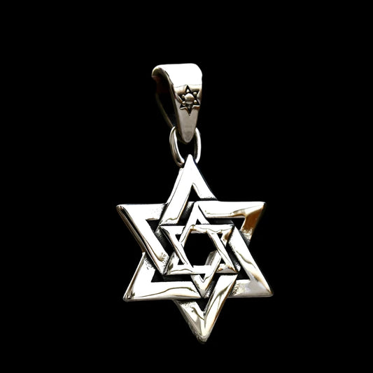 Stainless Steel Star of David Pendant – Timeless Symbol of Strength