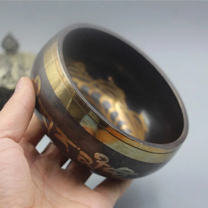 Tibetan Singing Bowl - Handmade Sound Healing Therapy Instrument for Yoga and Meditation