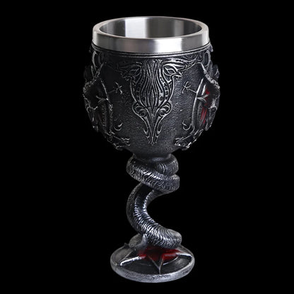 Baphomet Goblet - 200ml Resin & Stainless Steel Chalice