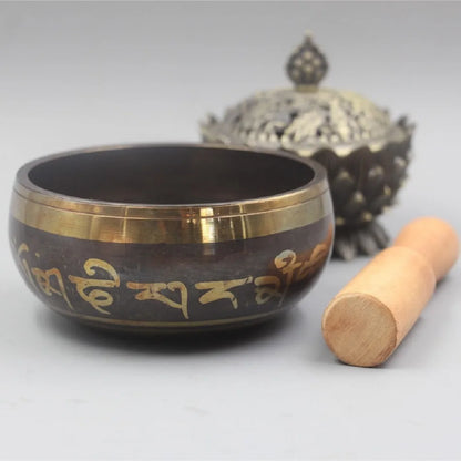 Tibetan Singing Bowl - Handmade Sound Healing Therapy Instrument for Yoga and Meditation