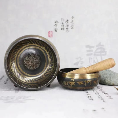 Tibetan Singing Bowl - Handmade Sound Healing Therapy Instrument for Yoga and Meditation