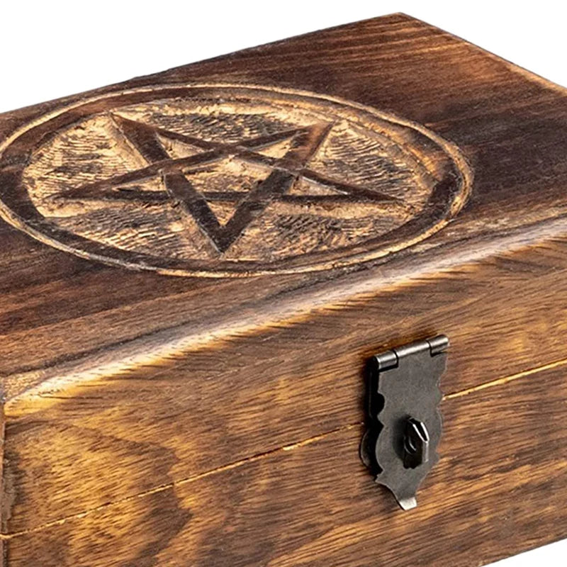 Mystical Pentagram Wooden Storage Box