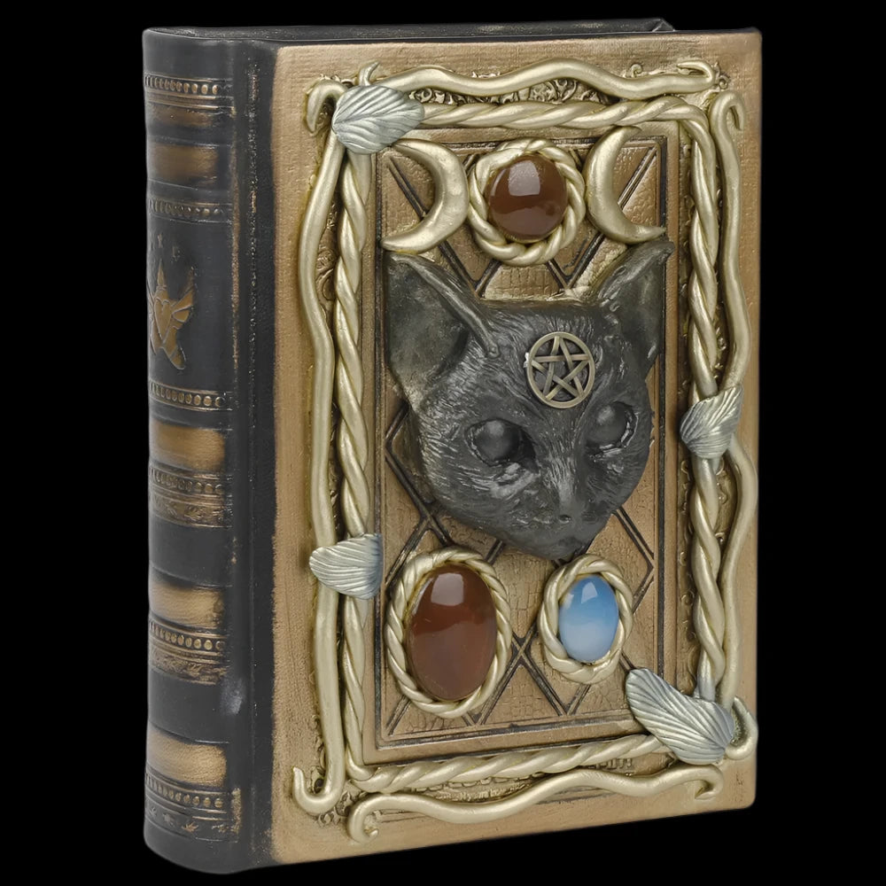 Mystical Divination Notebook with Natural Tiger Eye Stones - Spellbinding Journaling Companion