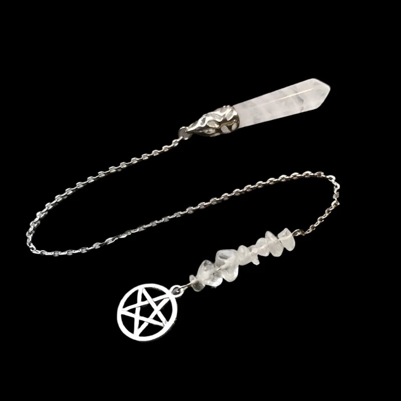 Crystal Pendulum with Celtic Charm – Divination & Dowsing Tool