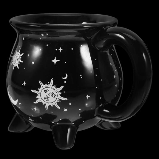 Celestial Cauldron Ceramic Mug - Witchy Coffee Cup