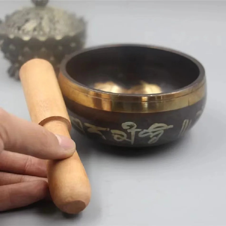 Tibetan Singing Bowl - Handmade Sound Healing Therapy Instrument for Yoga and Meditation