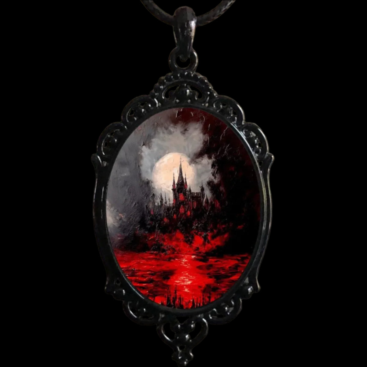 Gothic Vintage  Cameo Pendant Necklace