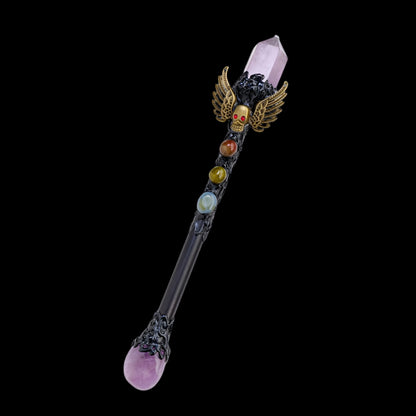 Chakra Crystal Scepter - Natural Stone Magic Wand